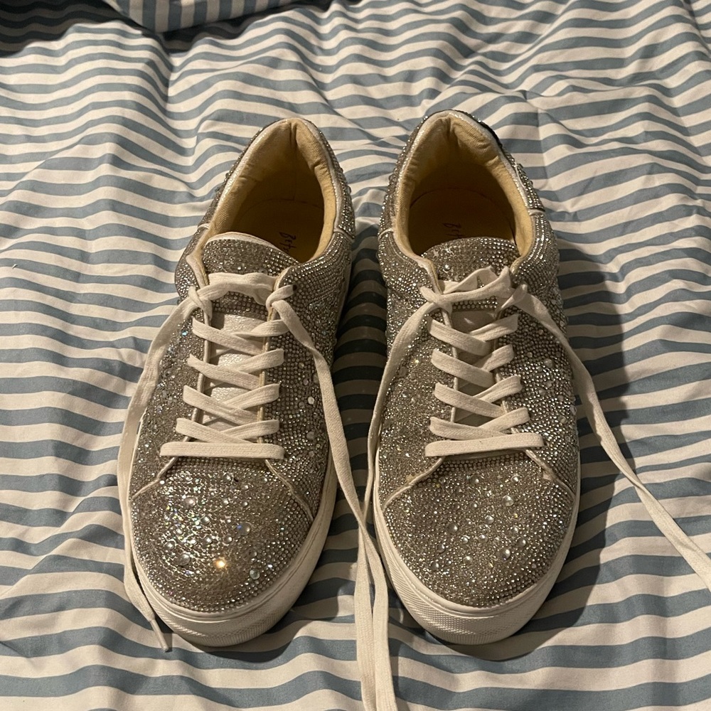 Betsey Johnson rhinestone Sidny sneakers Size 11 worn once